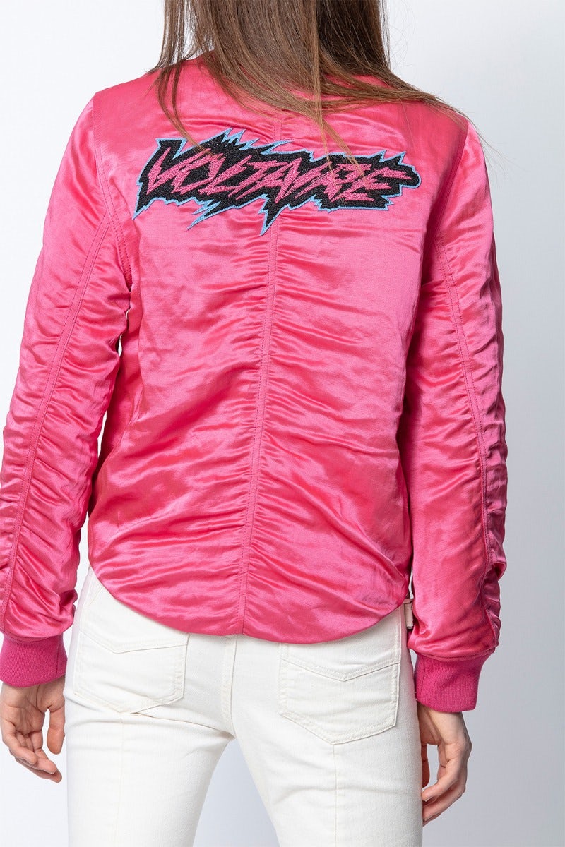 Ben Jacket - Women’s pink bomber jacket.